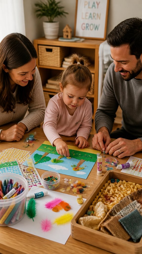 toddler led busy bag making