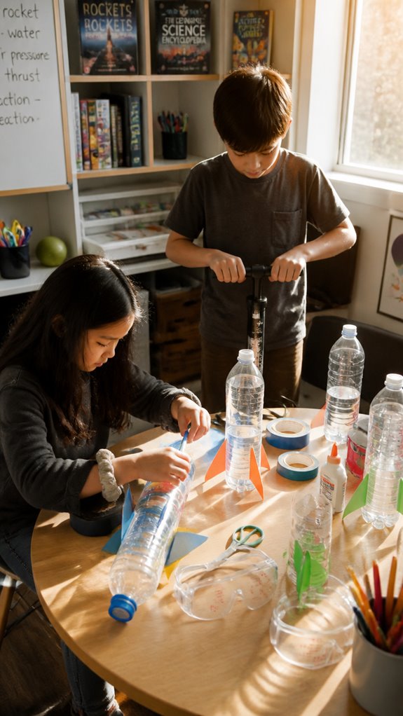 water baking soda vinegar