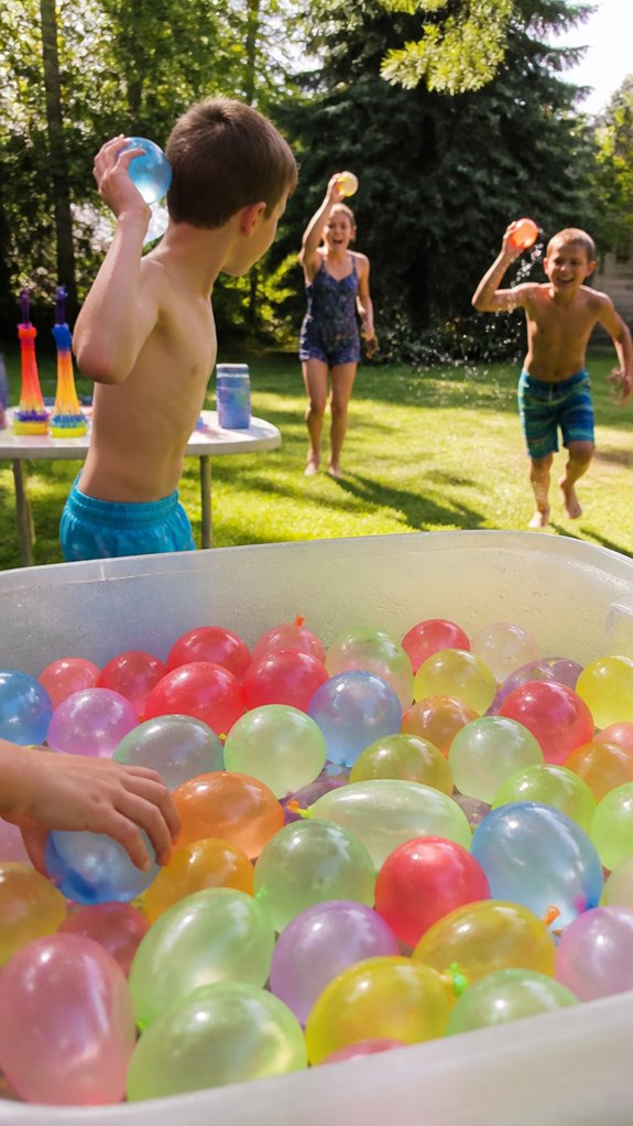 water balloon fight fun