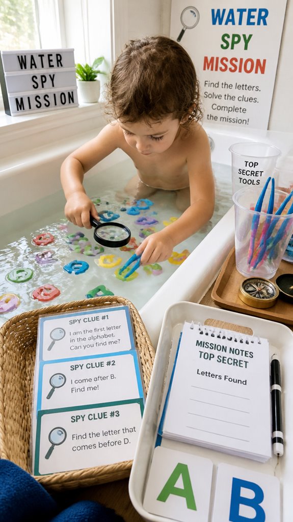 water spy letter game