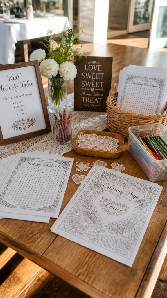 wedding activity sheets for kids