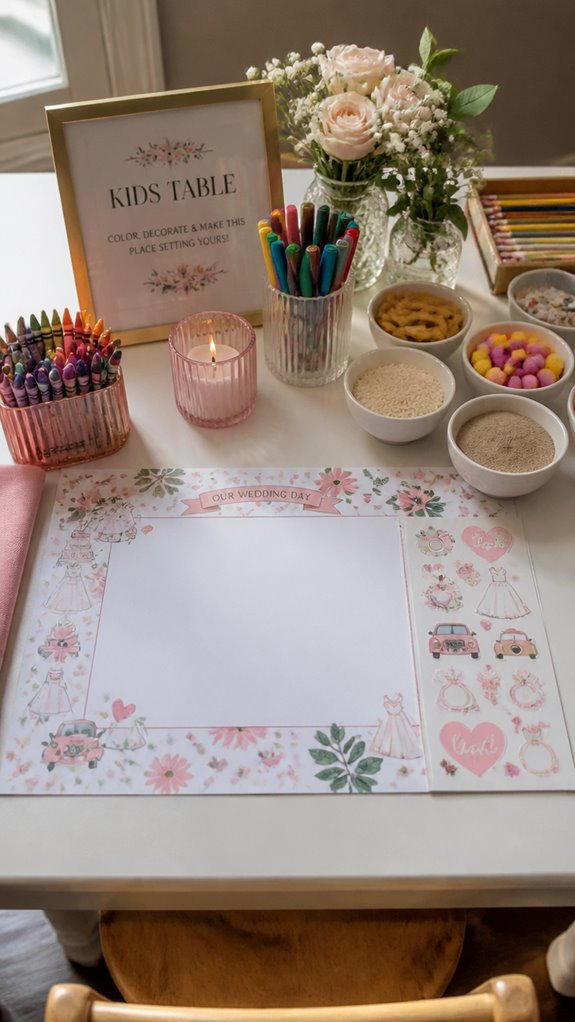 wedding coloring fun activity