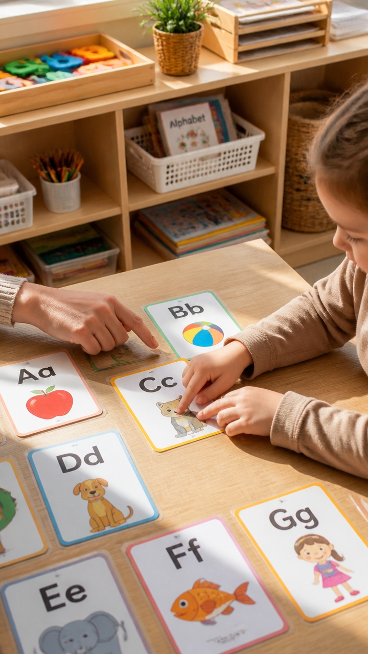 colorful alphabet learning aids