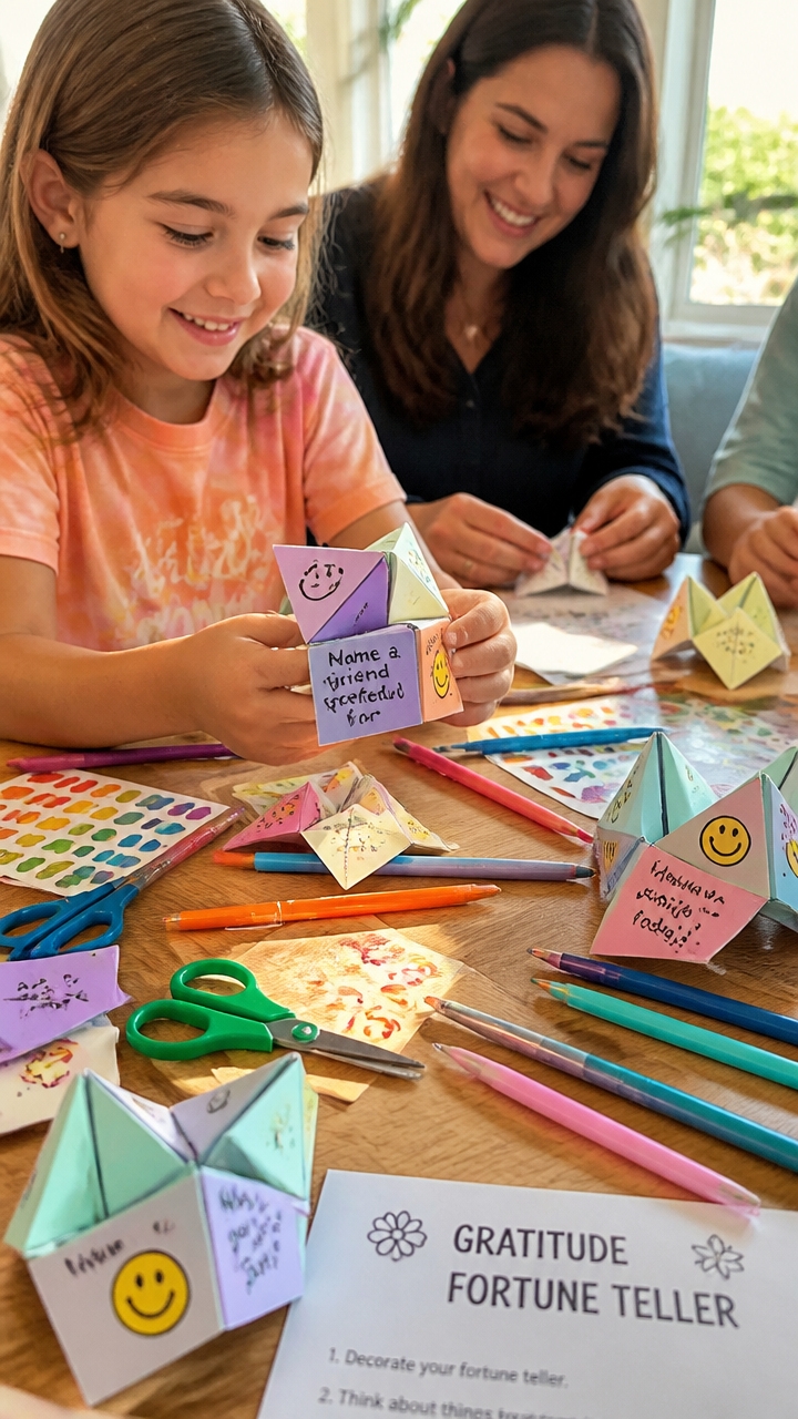 colorful gratitude cootie catcher
