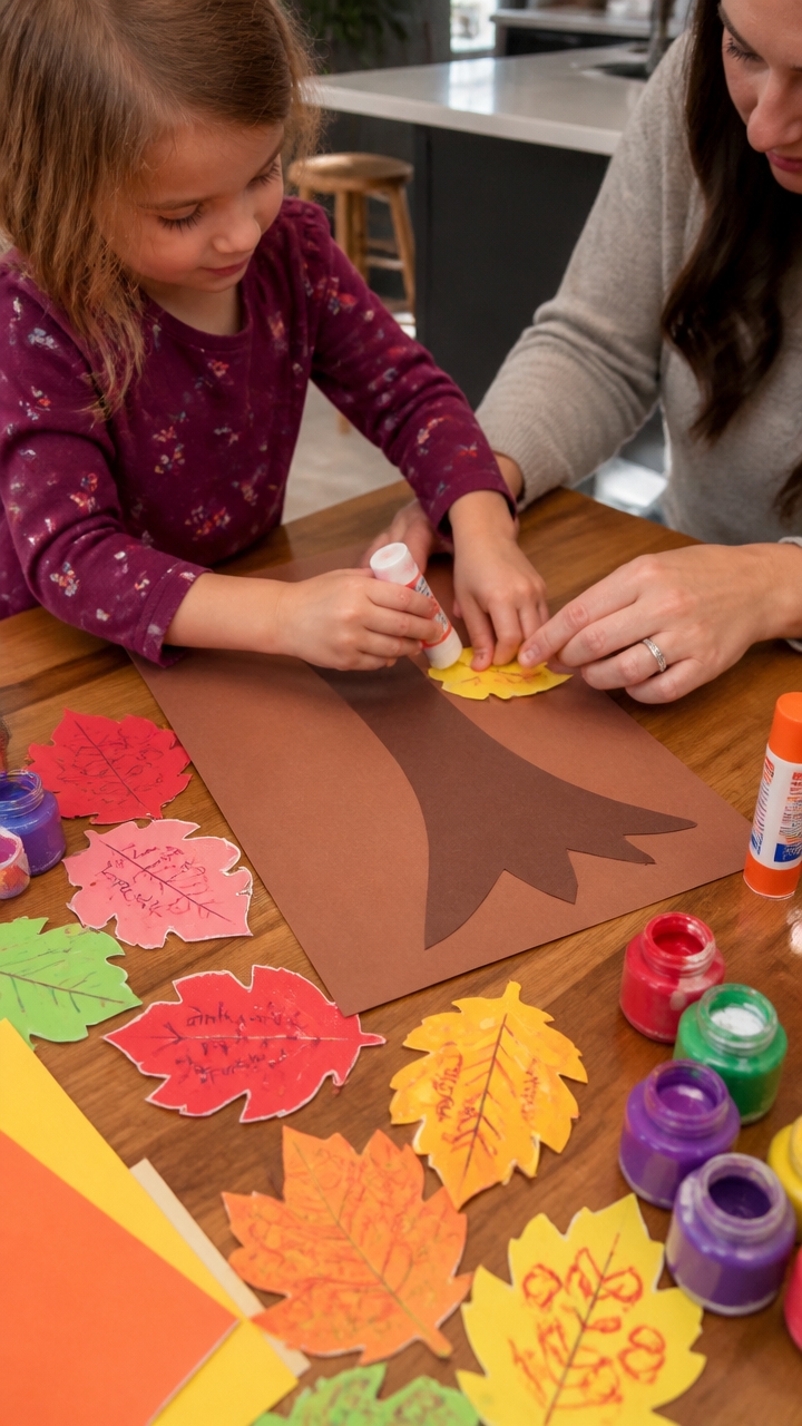 create thankful leaves together