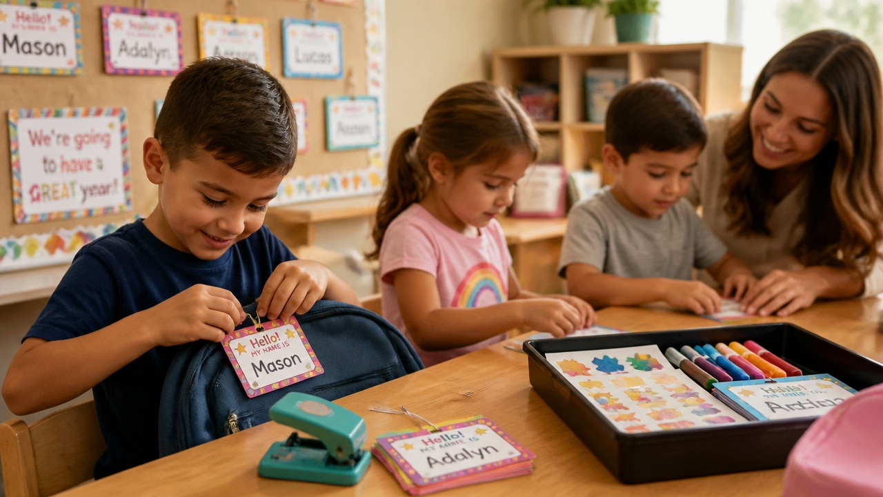 fun backpack name tags