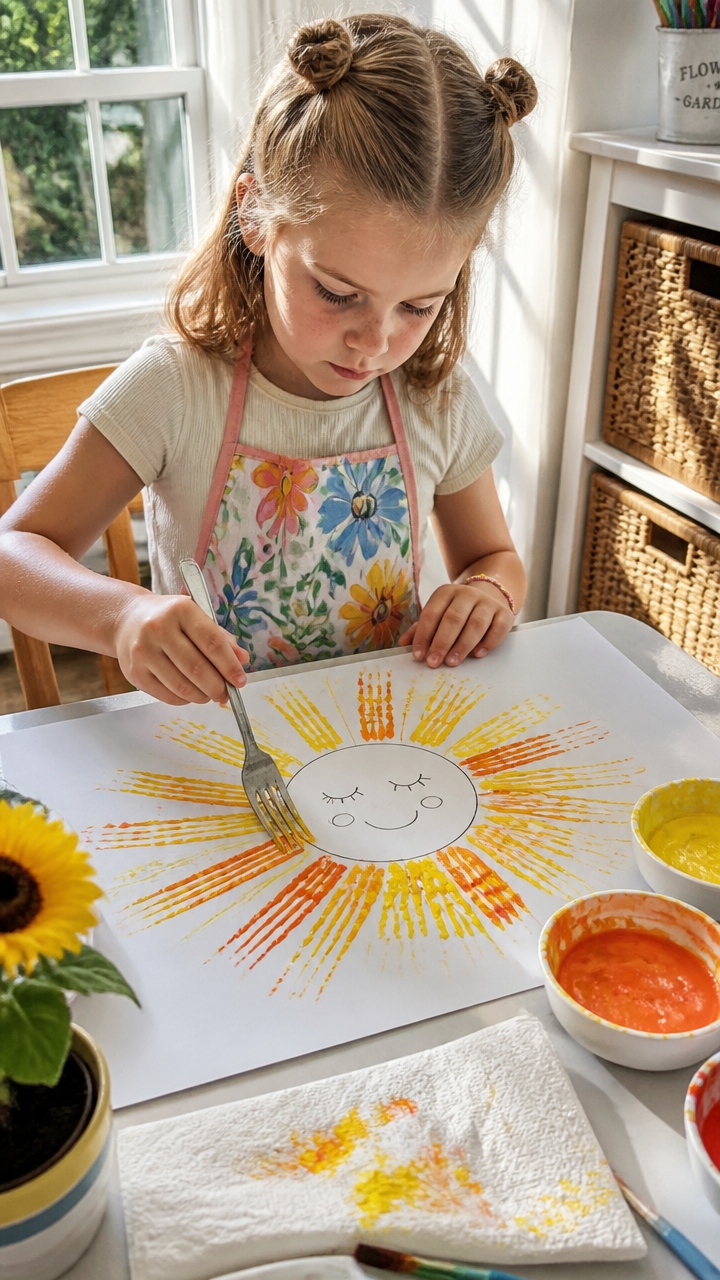 fun fork painting activity