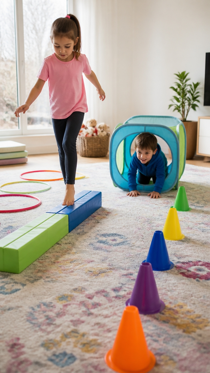 homemade indoor obstacle course
