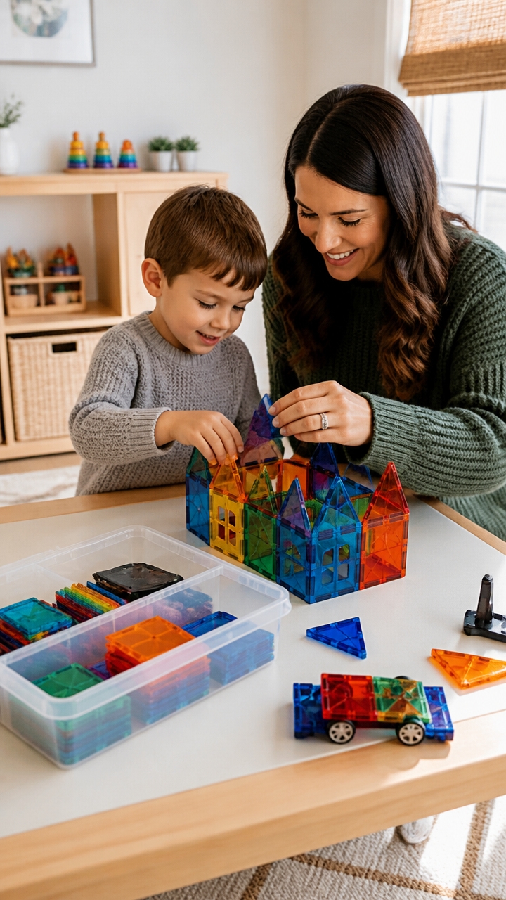 mess free magnetic building fun