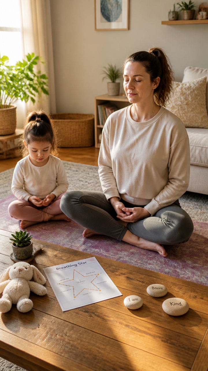 modeling calm through breathing