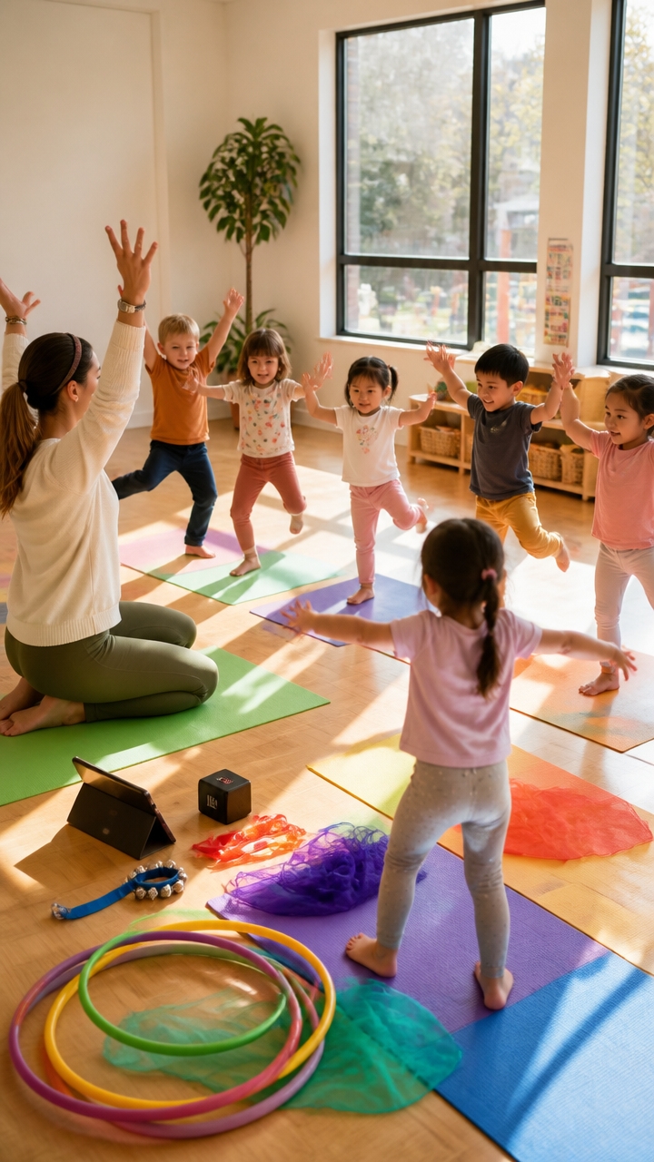 music enhanced energizing yoga