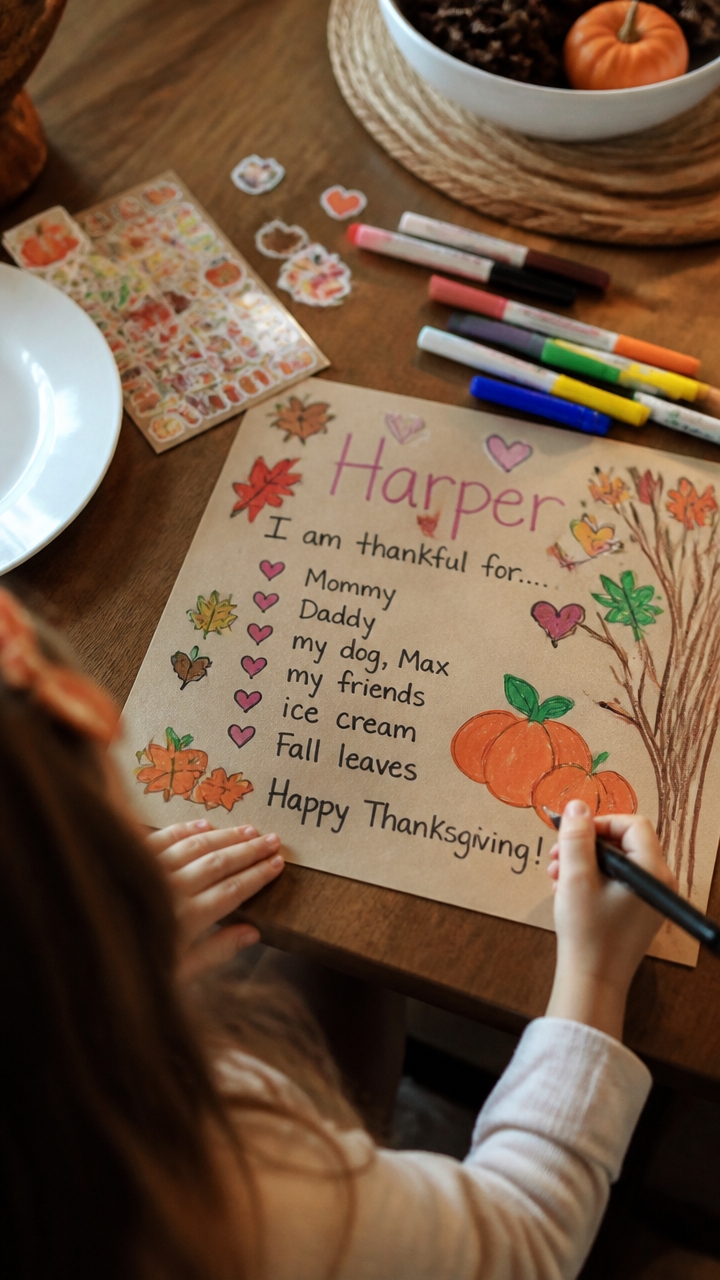 personalized thankful dinner placemats