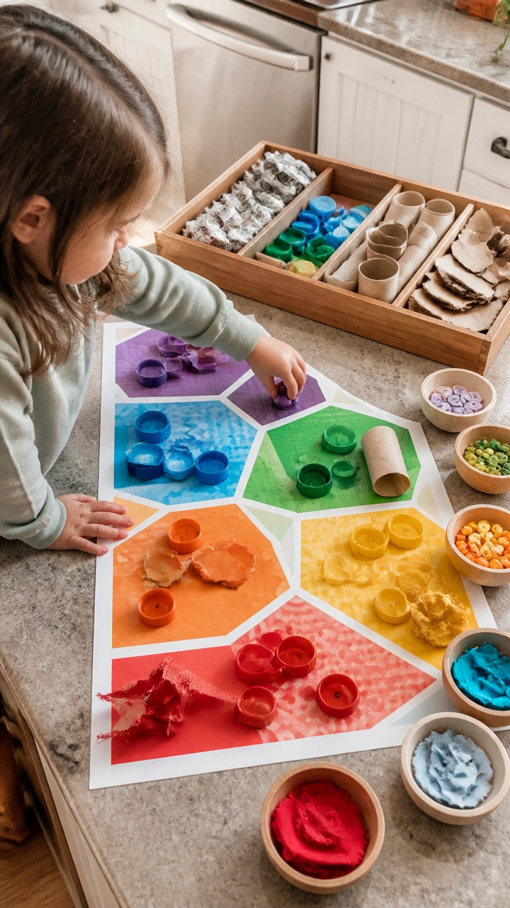 recyclable color sorting fun