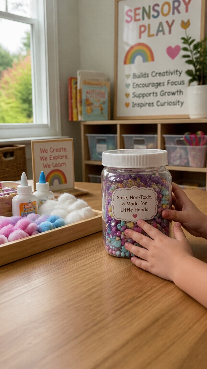 safe materials for calming jars