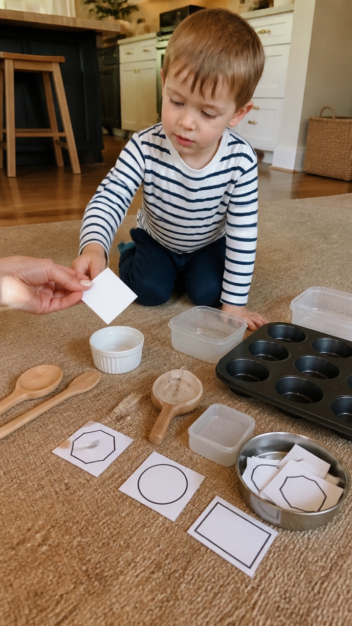 shape sorting with items